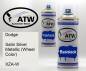 Preview: Dodge, Satin Silver Metallic (Wheel Color), XZA-W: 400ml Sprühdose + 400ml Klarlack - Set, von ATW Autoteile West.